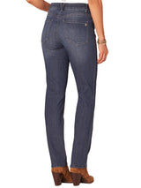 Democracy Womens "Ab"solution Indigo High Rise Straight Leg Jeans