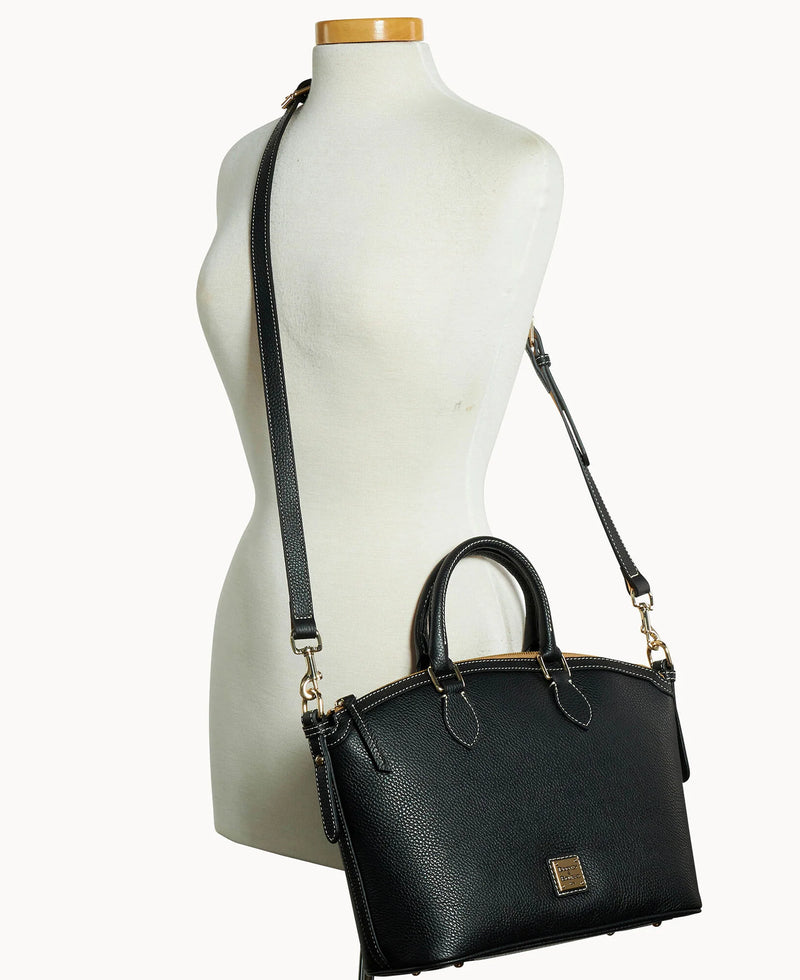 Dooney & Bourke Lucca Leather Domed Satchel Handbag