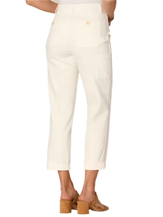 Democracy Womens "Ab"solution High Rise Sailor Pocket Roll Cuff Straight Leg Jeans