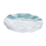 Beachcombers 9" Shoreline Melamine Salad Plates - Set of 4