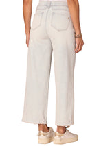 Democracy Womens "Ab"solution Skyrise Round Up Boyfriend Fray Hem Wide Leg Jeans
