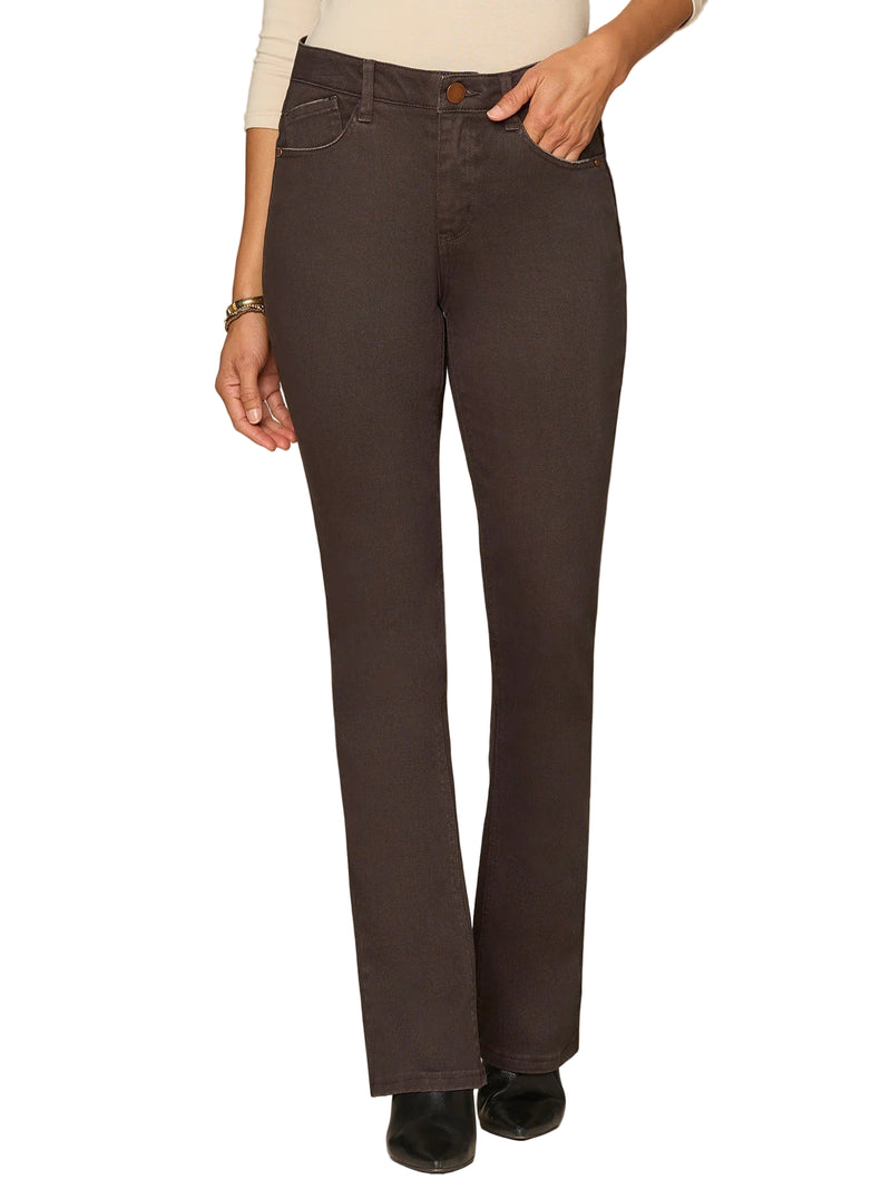 Democracy Womens "Ab"solution High Rise Rhinestones Itty Bitty Boot Pants