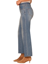 Democracy Womens "Ab"solution Skyrise Clean Finish Step Hem Barely Boot Jeans
