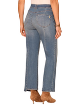 Democracy Womens "Ab"solution Skyrise Clean Finish Step Hem Barely Boot Jeans