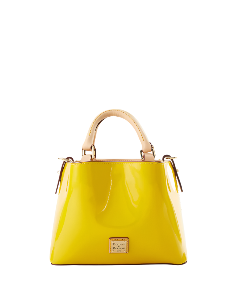 dooney and bourke patent leather backpack Dooney & Bourke Patent Mini Barlow Crossbody Handbag – ShopCGX