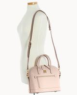 Dooney & Bourke Saffiano Domed Zip Satchel Handbag