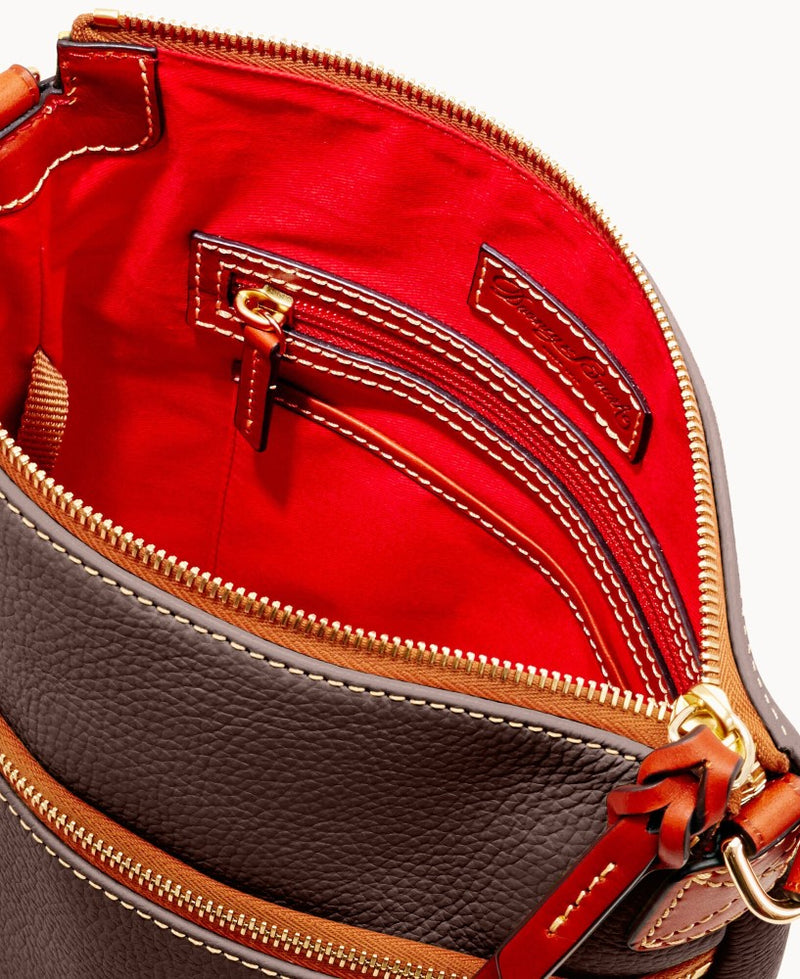 Borsa a tracolla Dooney and Bourke Pebble Grain Monogram Jeans blu
