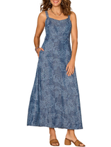 Democracy Womens Smocked Back Abstract Floral Print Woven Sleeveless V-Neck Dress