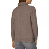 Democracy Womens Cowl Neck Mix Media Pullover Sweater
