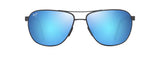 Maui Jim Castles Matte Dark Ruthenium with Black Frame - Blue Hawaii Lens - Polarized Sunglasses