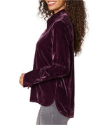 Democracy Womens Button Down Velvet Woven Shirt