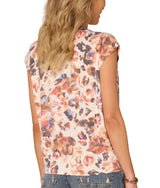 Democracy Womens Extended Cap Sleeve Top