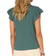 Democracy Womens Flutter Cap Sleeve Top