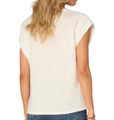 Democracy Womens Extended Oragami Cap Sleeve Top