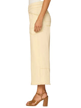 Democracy Womens "Ab"solution Skyrise Crop Clean Finish Fray Hem Glider Wide Leg Jeans