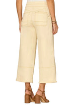 Democracy Womens "Ab"solution Skyrise Crop Clean Finish Fray Hem Glider Wide Leg Jeans