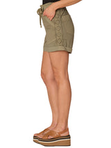 Democracy Womens Ultra Skyrise Paper Bag Waist Shorts