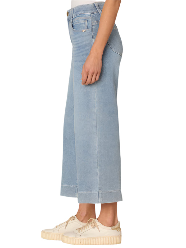 Democracy Womens "Ab"solution High Rise Cropped Wide Leg Jeans