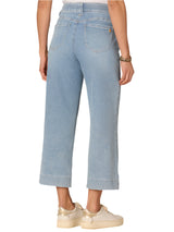 Democracy Womens "Ab"solution High Rise Cropped Wide Leg Jeans
