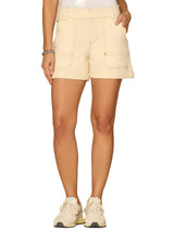 Democracy Womens “Ab”solution High Rise Shorts with Curved Scallop Edge