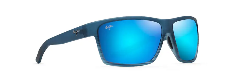 Maui Jim Alenuihaha Blue Black Stripe Frame - Blue Hawaii Lens Maui Jim Alenuihaha Blue Black Stripe Frame - Blue Hawaii Lens