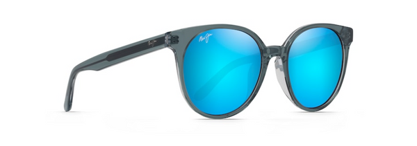 Maui Jim Mehana Steel Blue With Crystal Frame - Blue Hawaii Lens - Polarized Sunglasses