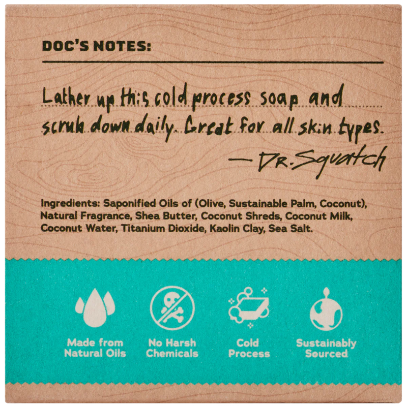 Dr. Squatch Coconut Castaway Bar Soap - 5 oz.
