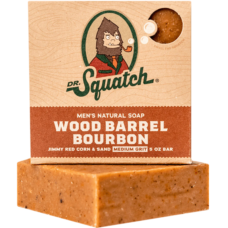 Dr. Squatch Wood Barrel Bourbon Bar Soap - 5 oz.