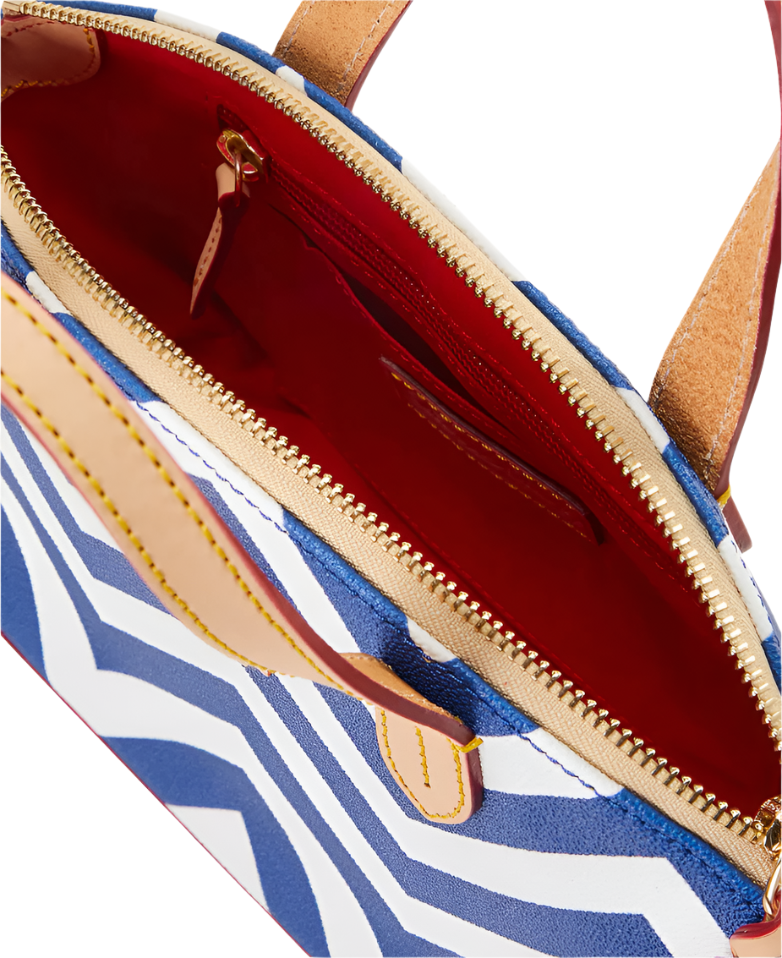 Dooney & Bourke Chevron Ruby Satchel Handbag