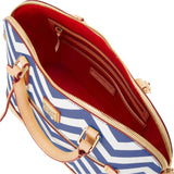 Dooney & Bourke Chevron Domed Zip Satchel Handbag