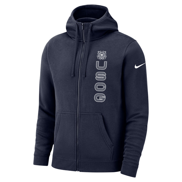 Coast Guard Nike  Men's Club Fleece Full Zip Hoodie