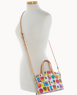 Dooney & Bourke Art Deco Ruby Satchel Handbag