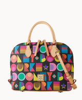 Dooney & Bourke Art Deco Zip Zip Satchel Handbag