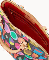 Dooney & Bourke Art Deco Zip Zip Satchel Handbag