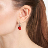 Athra Red Bulb Earrings