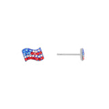 Athra Americana Flag Stud Earrings
