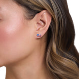 Athra Americana Flag Stud Earrings