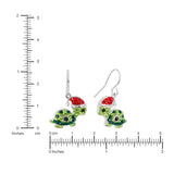 Athra Christmas Turtle Drop Earrings