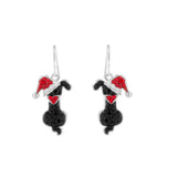 Athra Christmas Dog Drop Earrings