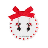 Athra Christmas Dog Drop Earrings