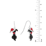 Athra Christmas Dog Drop Earrings