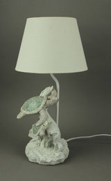 Fancy That Mosaic Swimming Sea Turtles Coastal Sea Life Table Lamp - Set of 2