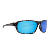 Calcutta Bouge Shiny Tortoise Frames - Blue Mirror Lens - Polarized Sunglasses