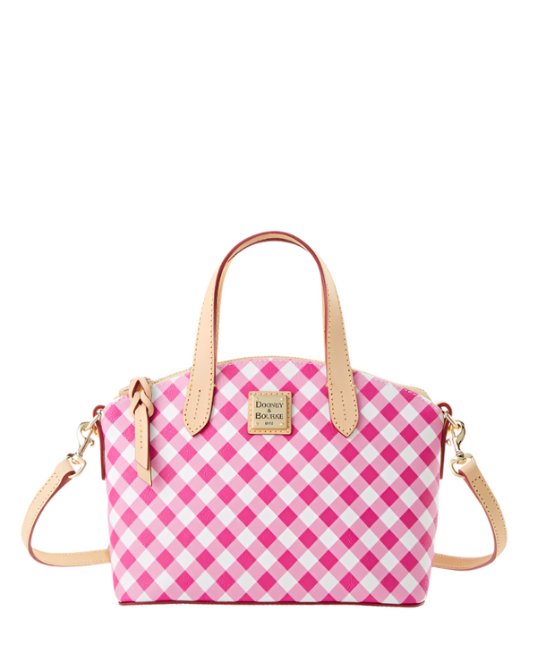 Dooney & Bourke Gingham II Ruby Satchel Handbag