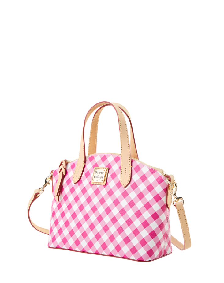 Dooney & Bourke Gingham II Ruby Satchel Handbag