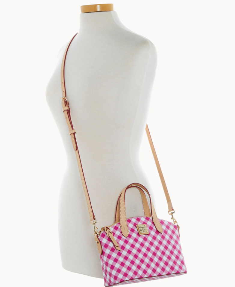 Dooney & Bourke Gingham II Ruby Satchel Handbag