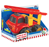 Tiny Turbos Push & Go Fire Truck with Lights Toy