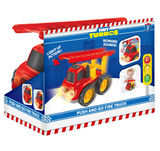 Tiny Turbos Push & Go Fire Truck with Lights Toy