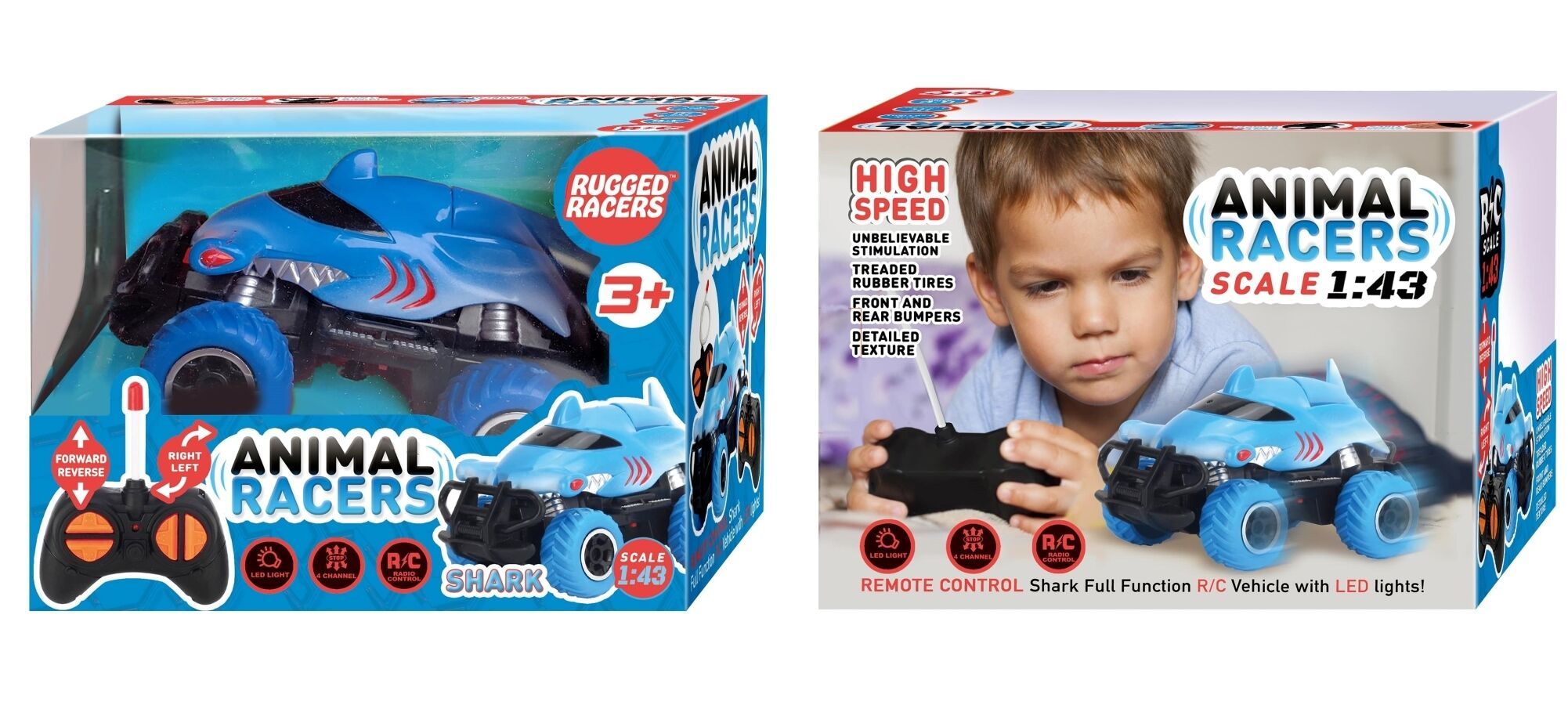 Rugged Racers Mini Shark Remote Control Racer Toy