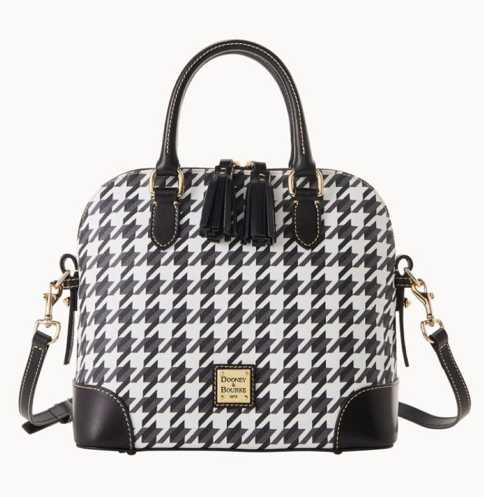 Dooney & Bourke Houndstooth Domed Satchel Handbag – ShopCGX